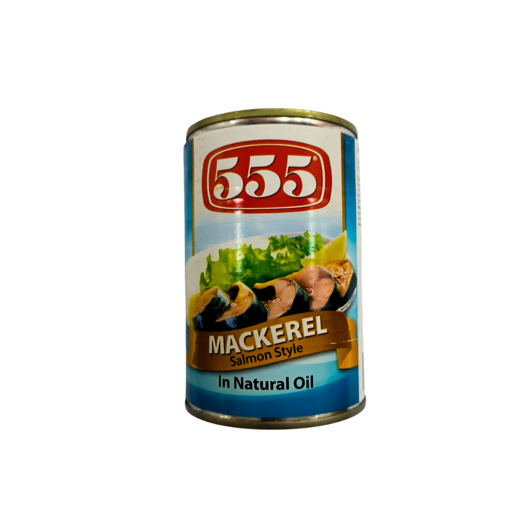 555 Mackerel Salmon Style in Natural Oil 425g