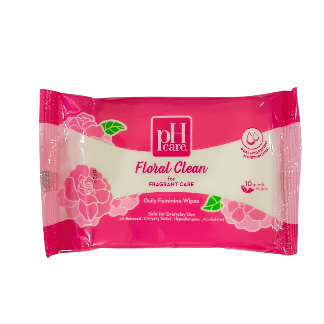 PH Care Floral Clean Wipes Feminine Wipes 10pc