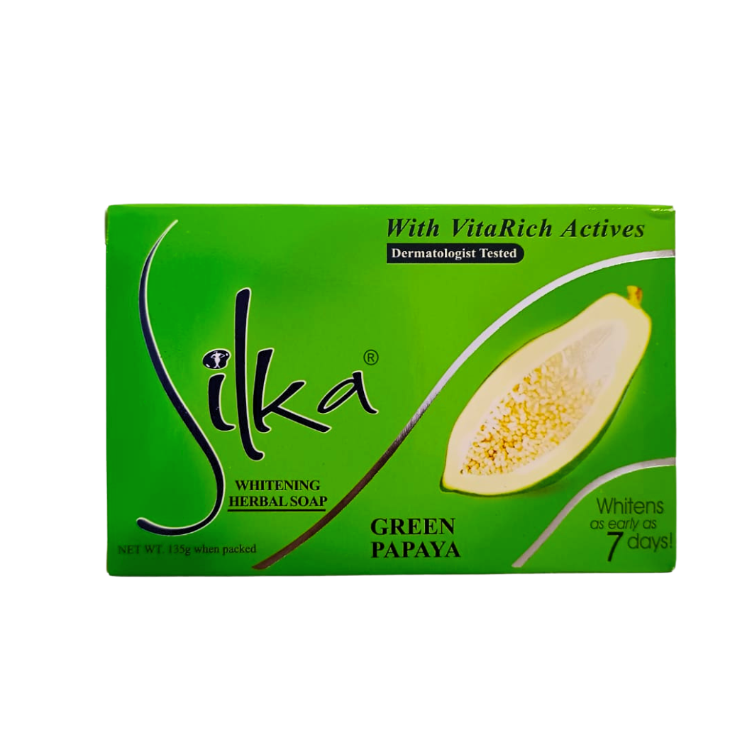 Silka Whitening Herbal Soap Green Papaya 135g