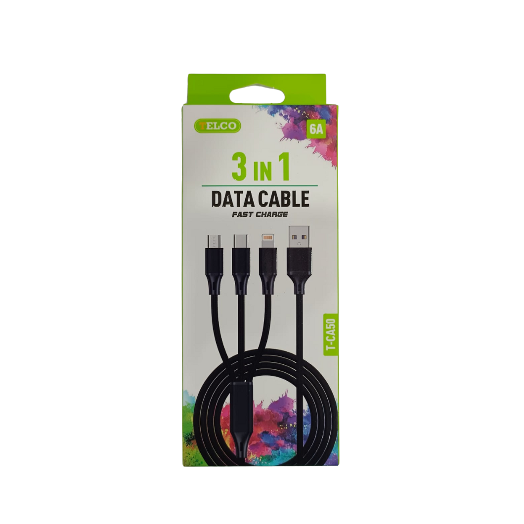 Elco 3in1 Data Cable Fast Charger