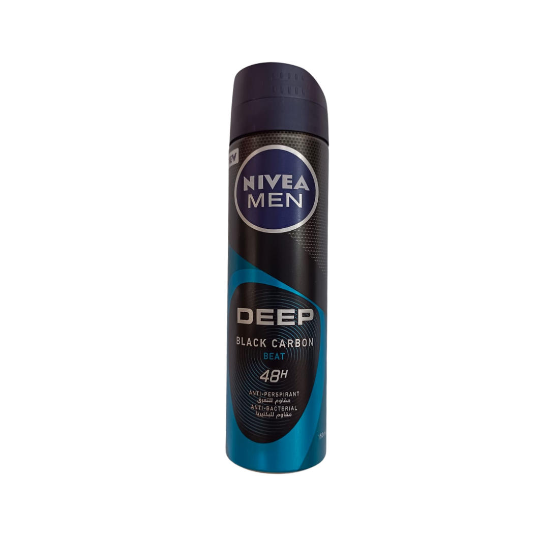 Nivea Men Deep Black Carbon Deodorant Spray (Beat) 150ml
