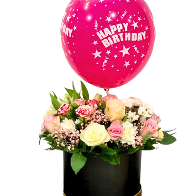 Balloon w/ Flowers Set 2 (PINK)