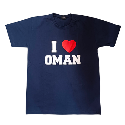 I love Oman Tshirt - Dark Blue