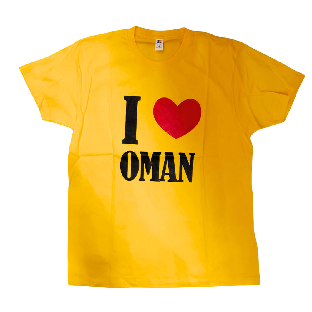 I love Oman Tshirt - Yellow