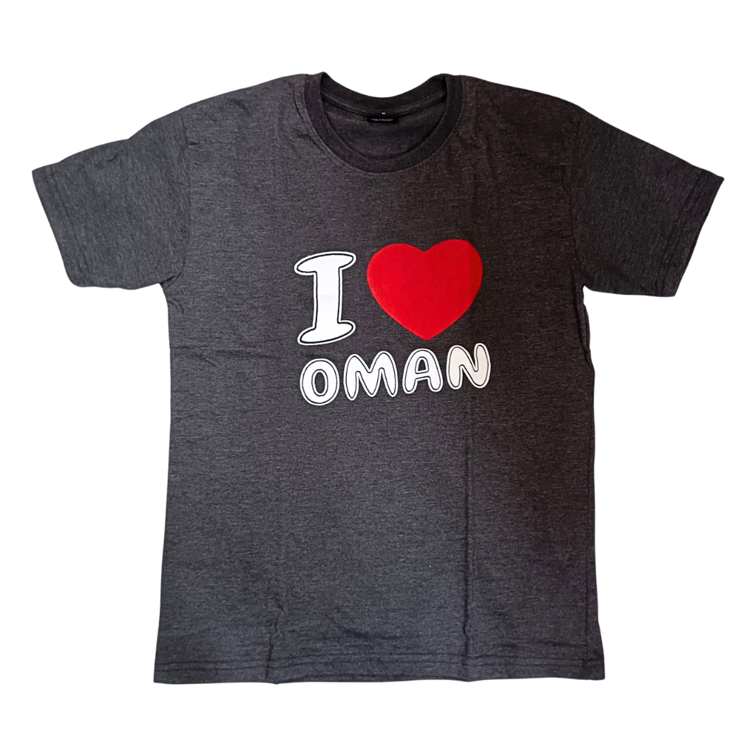 I love Oman Tshirt - Gray