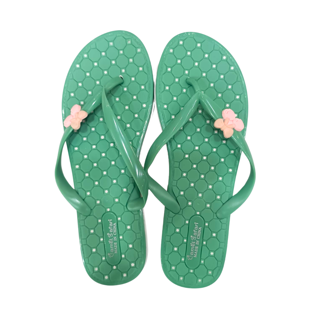 Slippers - Polka Green