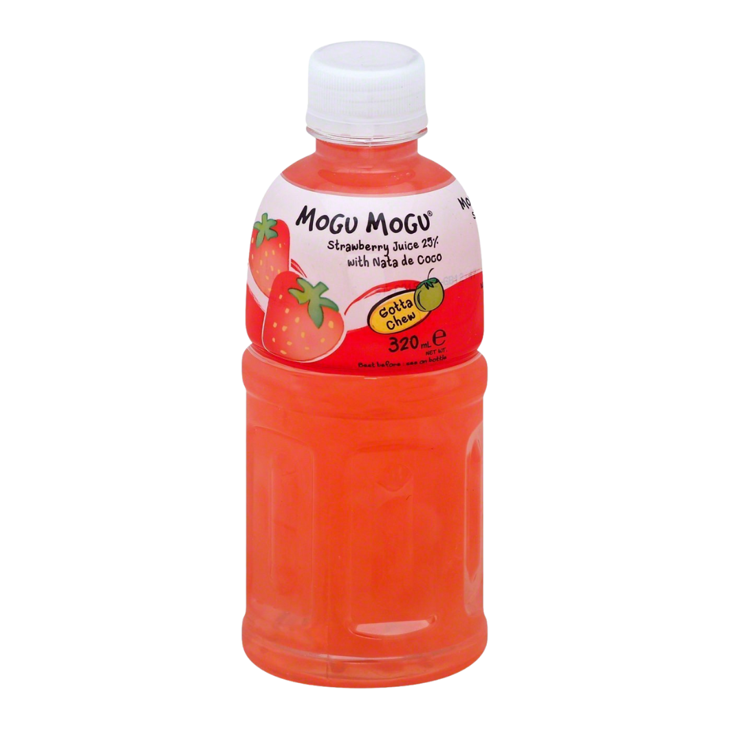 Mogu Mogu Strawberry Flavored Drink with Nata De coco