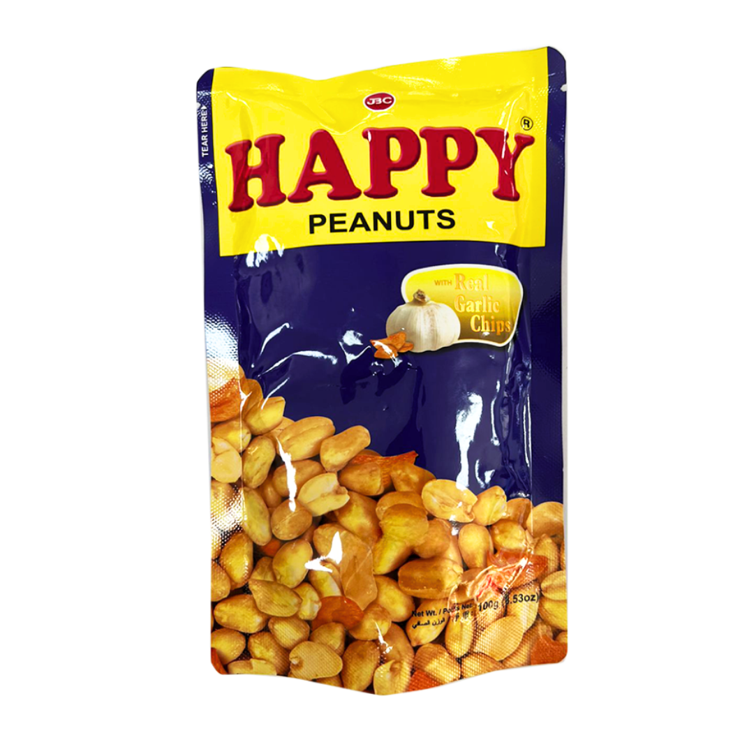 Happy Peanuts with Real Garlic Chips 100g
