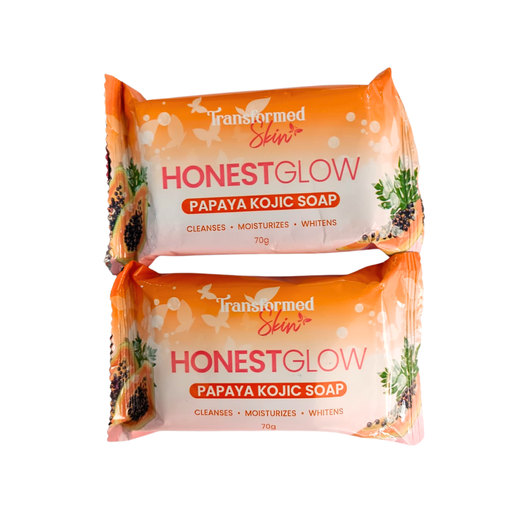 PROMO - Honest Glow Papaya Kojic Soap 70g x2