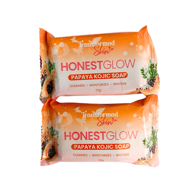 PROMO - Honest Glow Papaya Kojic Soap 70g x2