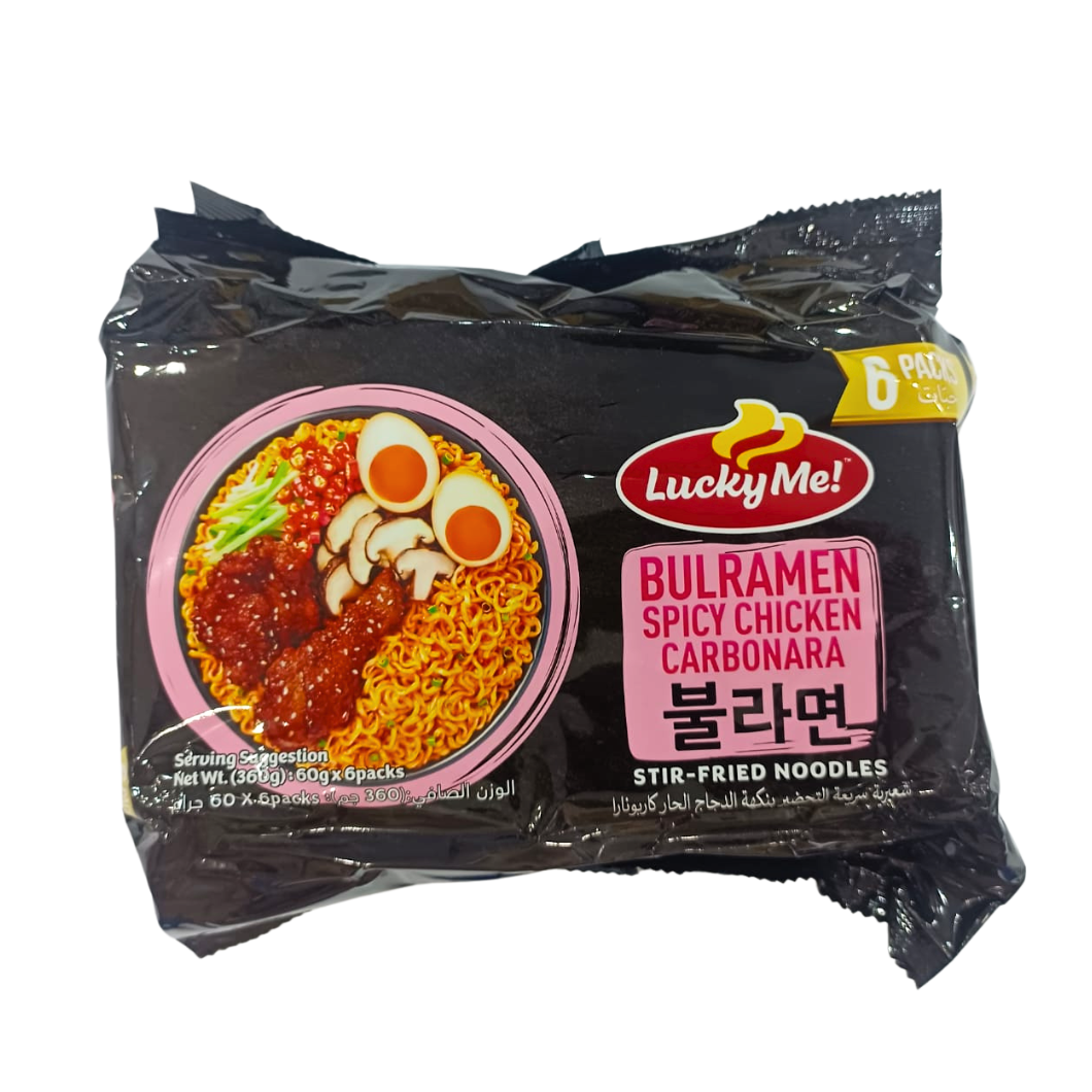 Lucky Me Bulramen Spicy Chicken Carbonara 6pack