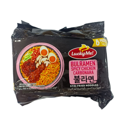Lucky Me Bulramen Spicy Chicken Carbonara 6pack