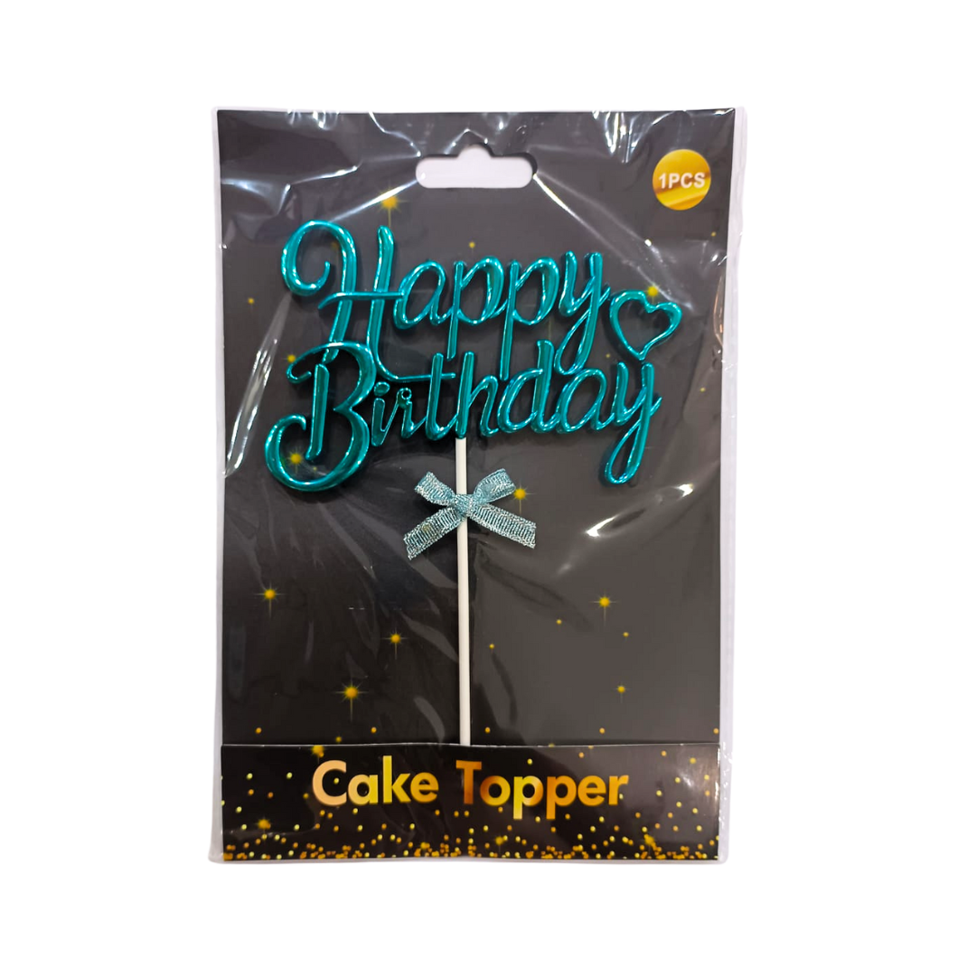 Cake Topper Happy Birthday - Green