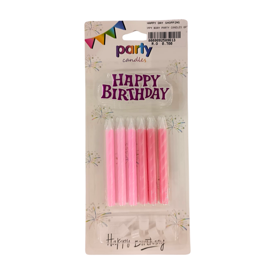 Candle - Happy Birthday (Pink)