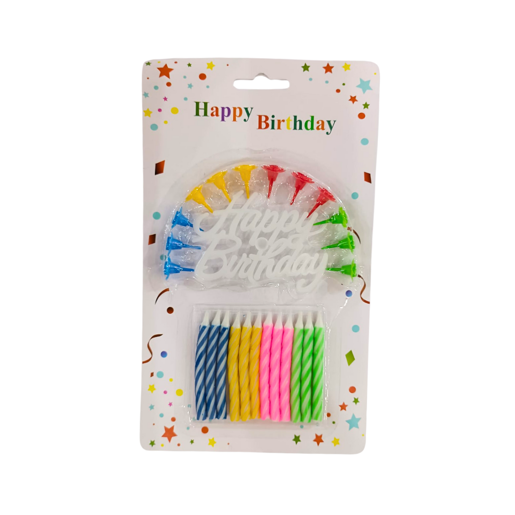 Candle - Happy Birthday (colorful candles)