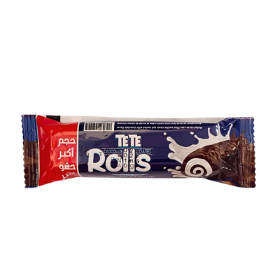 Tete Chocolate Coated Rolls with Vanilla Filling
