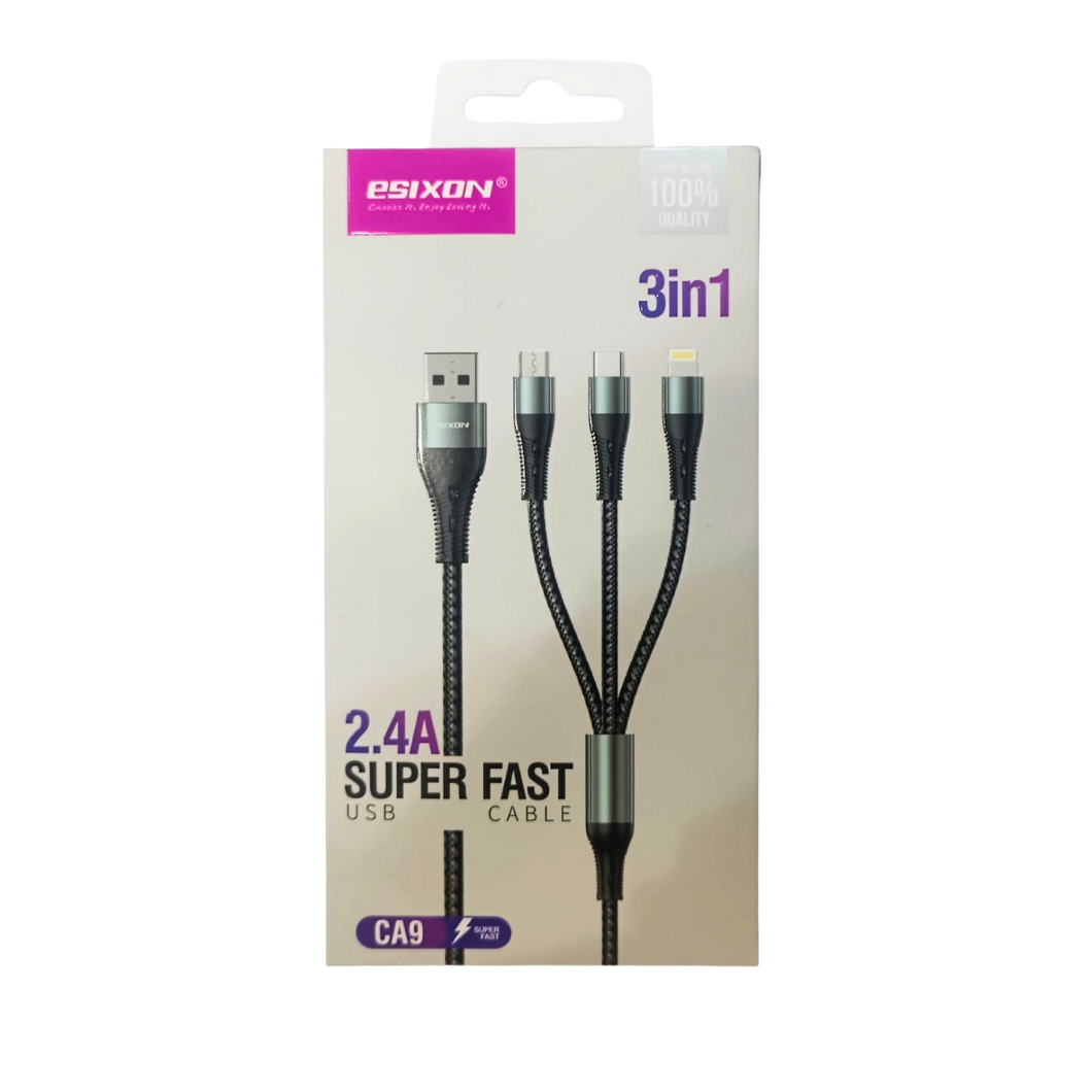 Esixon Super Fast 3 in 1 Cable Charger