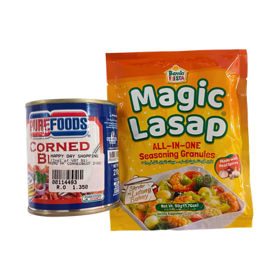 &#39;PROMO - Purefood Corned beef + Magic Lasap