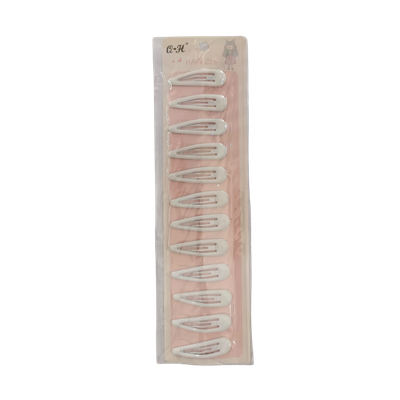 QH Hair Clips White (12pc)