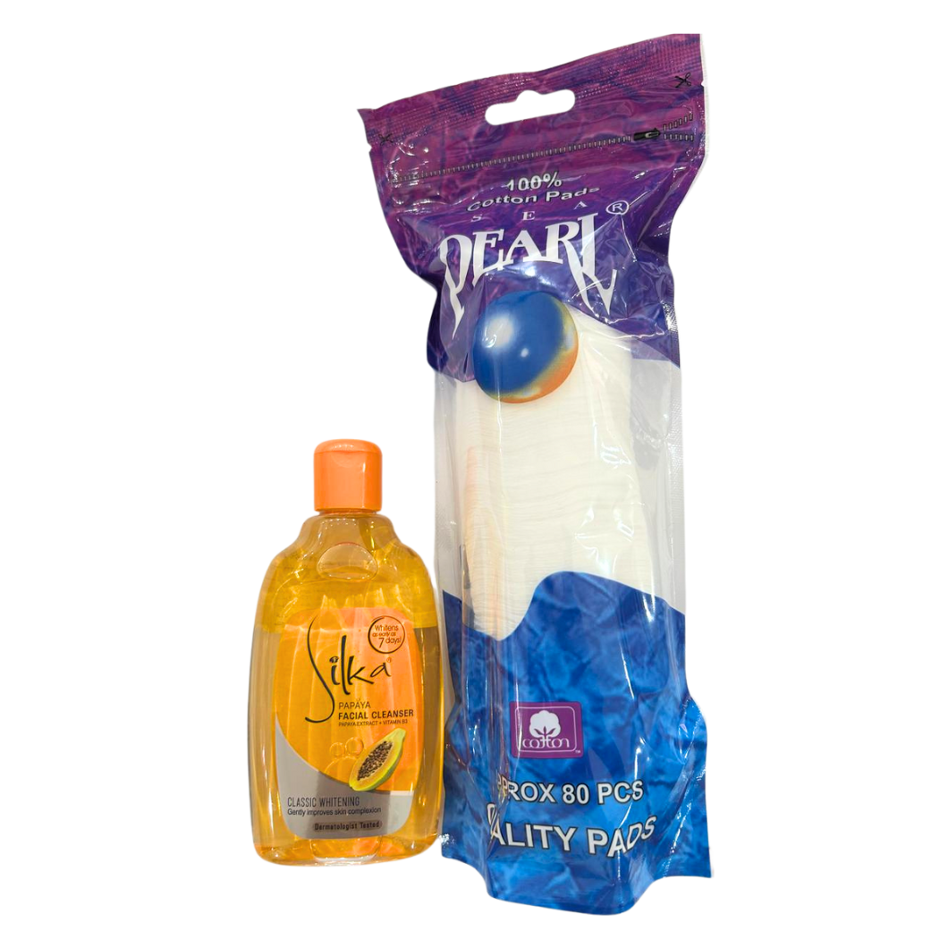 PROMO - Pearl Cootton + Silka Papaya Facial Cleanser