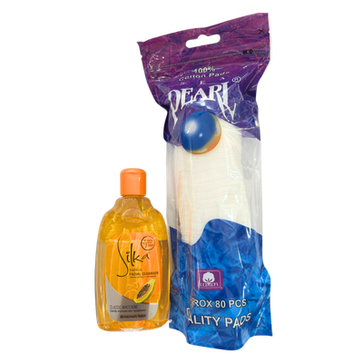 PROMO - Pearl Cotton + Silka Papaya Facial Cleanser