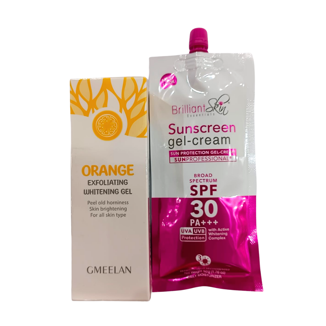 &#39;PROMO - Brilliant Sunscreen Gel + Gmeelan Orange Whitening Gel