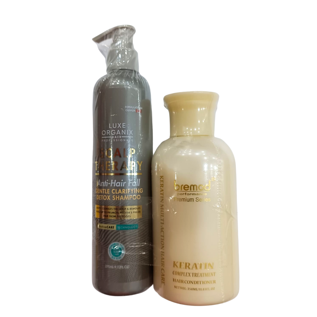 &#39;PROMO - Luxe Organix Anti Hairfall Shampoo + Bremod Keratin Hair Conditioner
