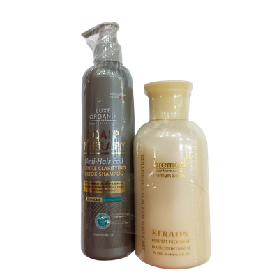&#39;PROMO - Luxe Organix Anti Hairfall Shampoo + Bremod Keratin Hair Conditioner