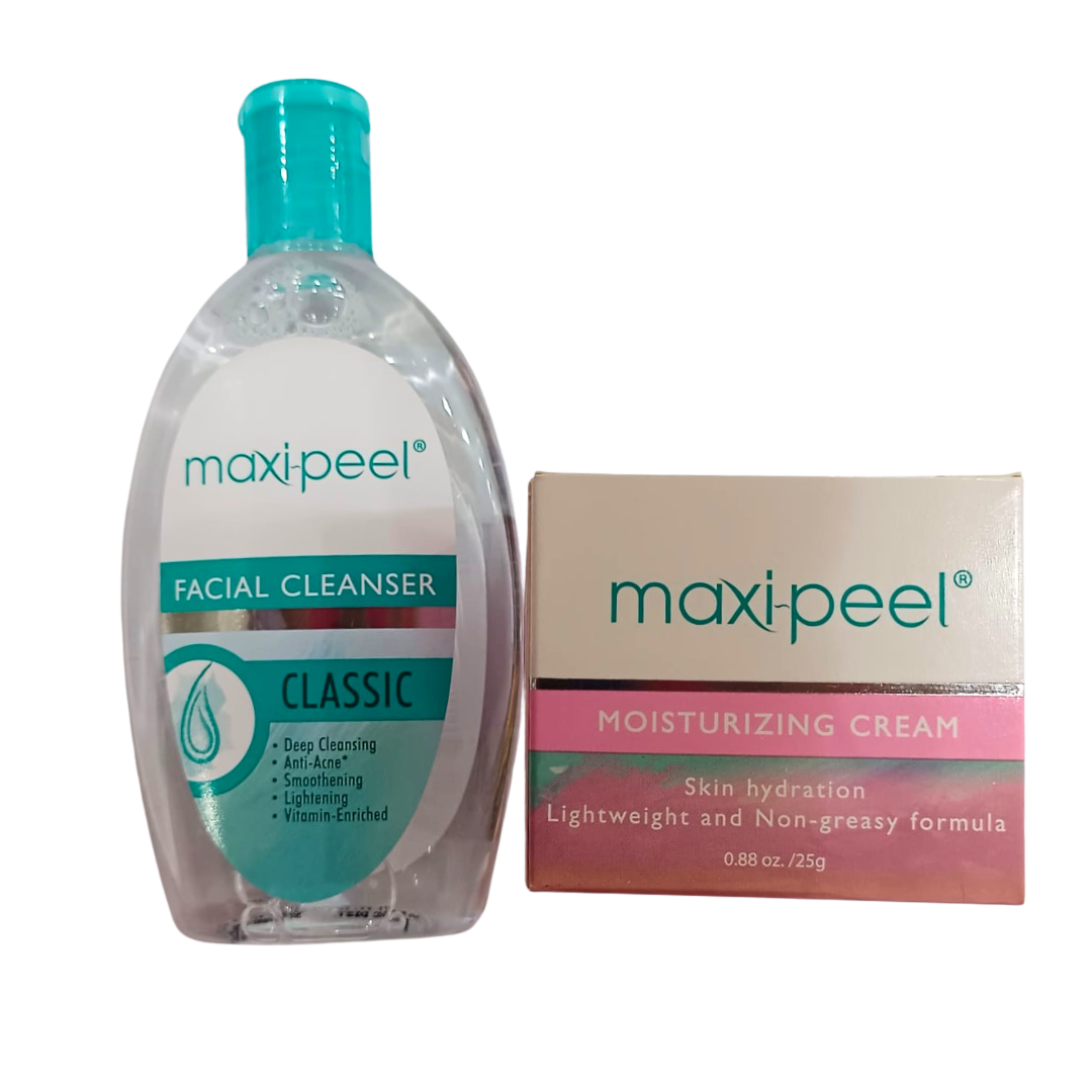 &#39;PROMO - Maxipeel Moisturizing Cream + Maxipeel Facial Cleanser