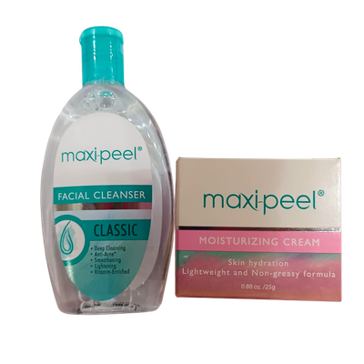&#39;PROMO - Maxipeel Moisturizing Cream + Maxipeel Facial Cleanser