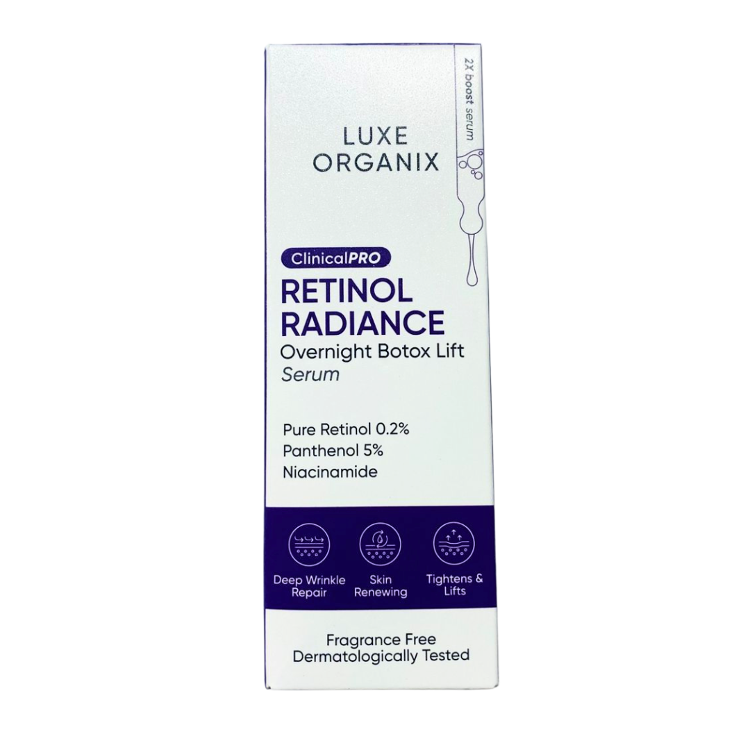 Luxe Organix Retinol Radiance Overnight Botox Lift Serum 30ml