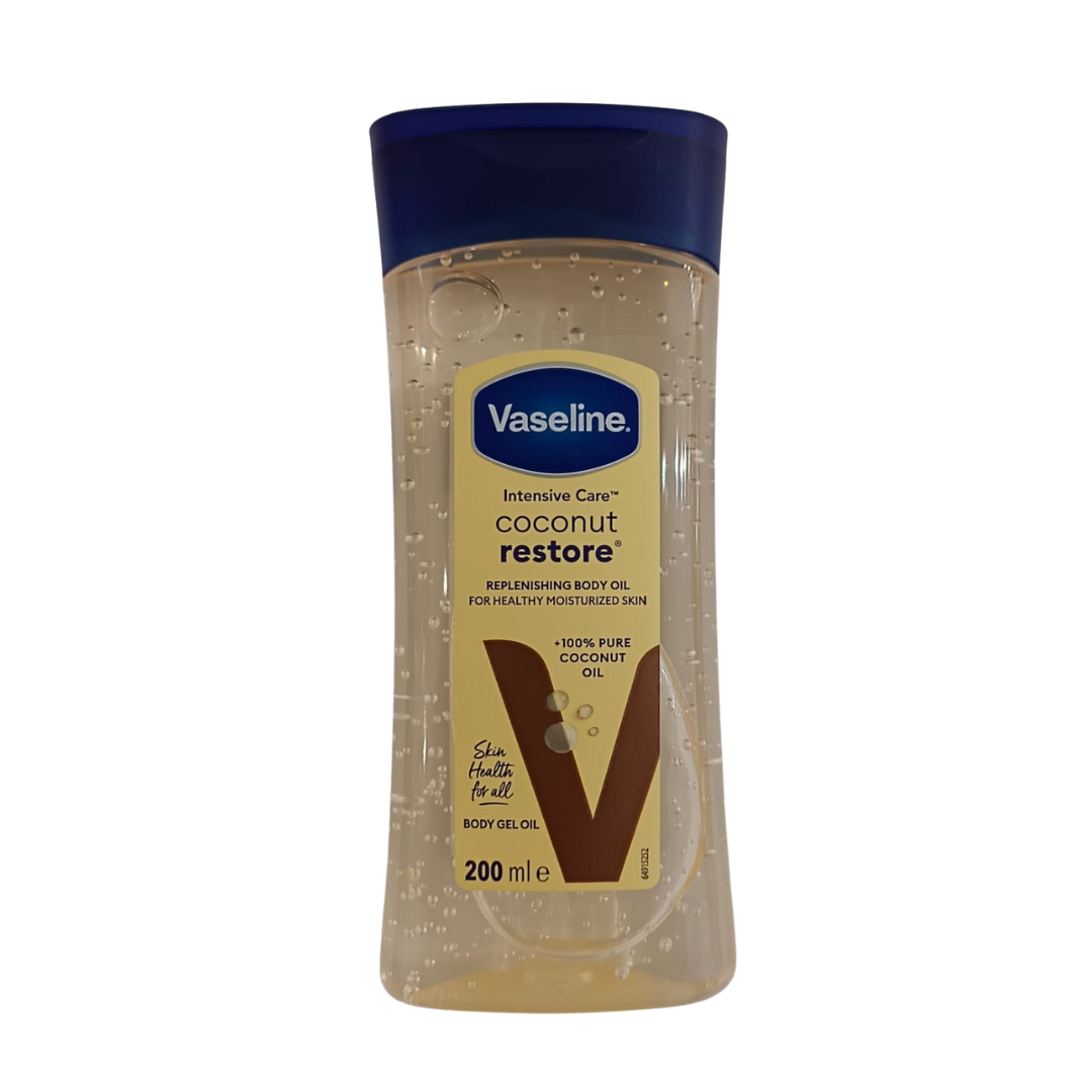 Vaseline Body Gel Oil Coconut Restore 200ml