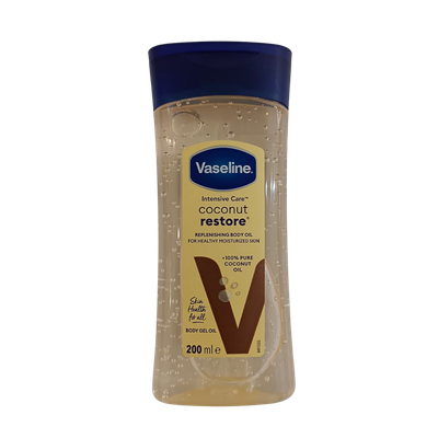 Vaseline Body Gel Oil Coconut Restore 200ml