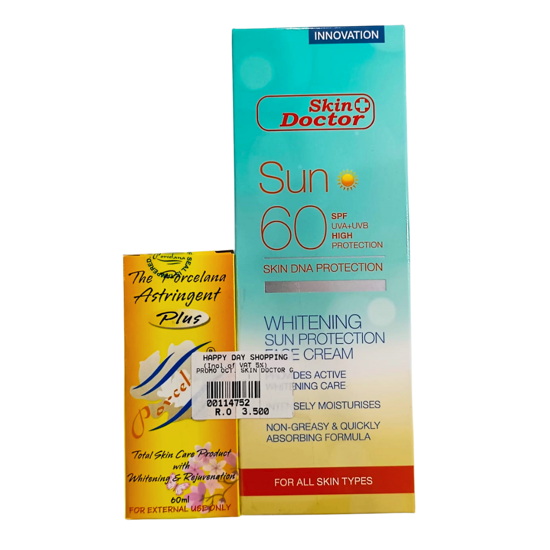 &#39;PROMO - Porcelana Toner + Skin Doctor Sunprotection SPF60