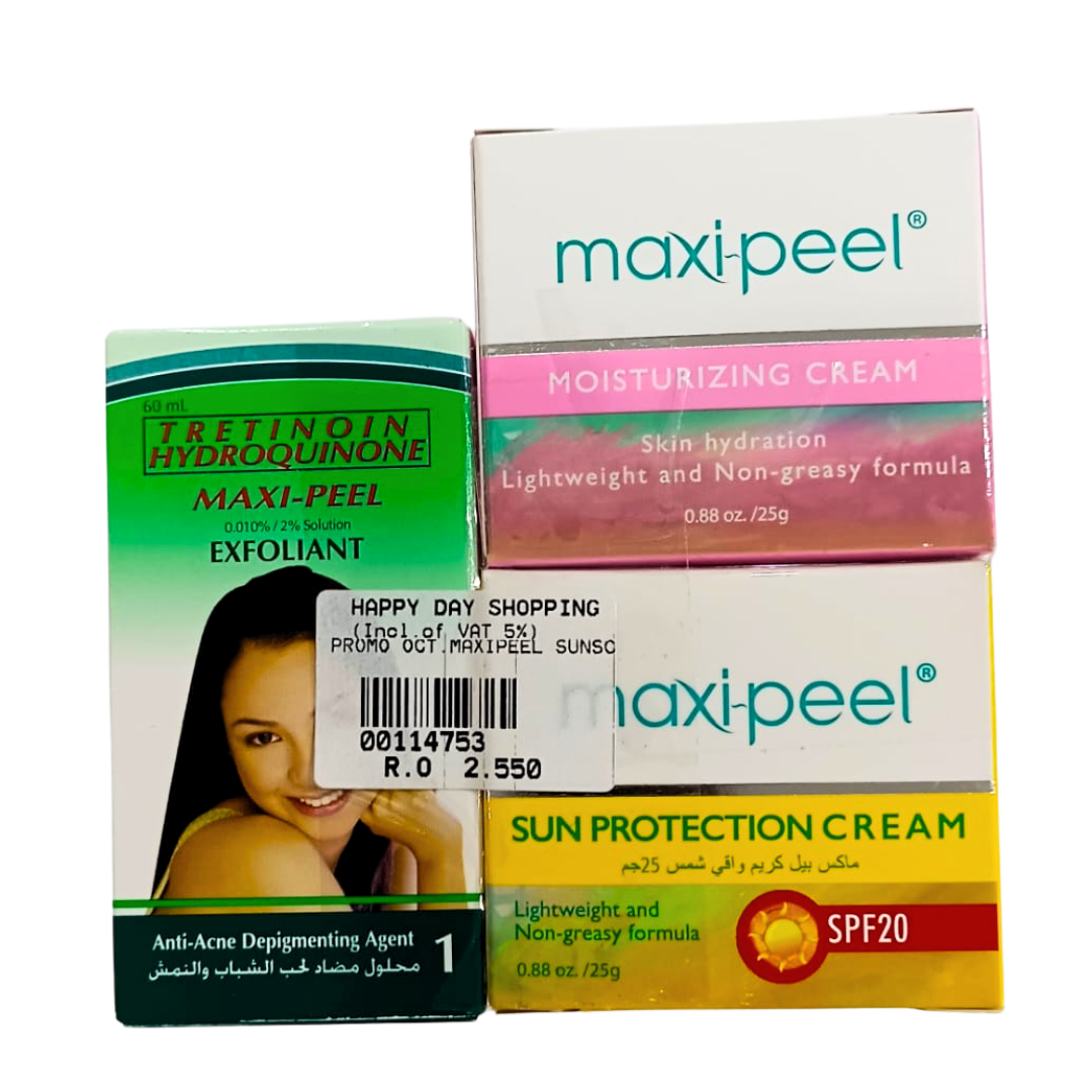 &#39;PROMO - Maxipeel 1 + Cream + Sunblock