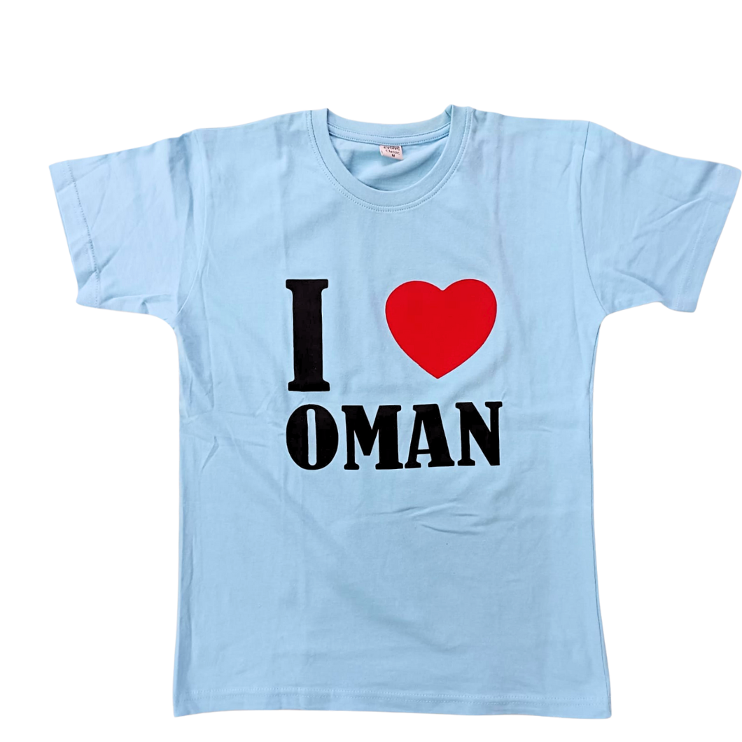 I love Oman Tshirt - Light Blue