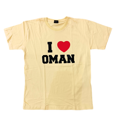 I love Oman Tshirt - Light Yellow
