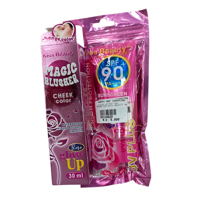 PROMO - Kiss Beauty SPF90 Sunblock + Magic Blusher Cheek Color