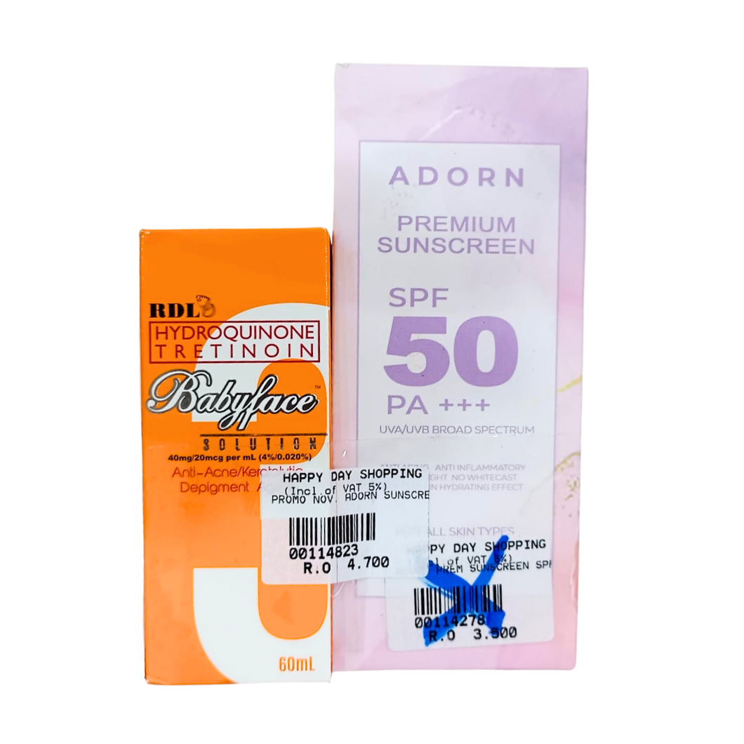 PROMO - RDL 3 + Adorn Sunscreen SPF50