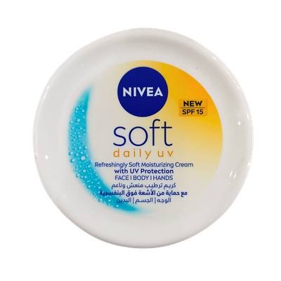 Nivea Soft Daily Face Body Hands Cream SPF15 200ml
