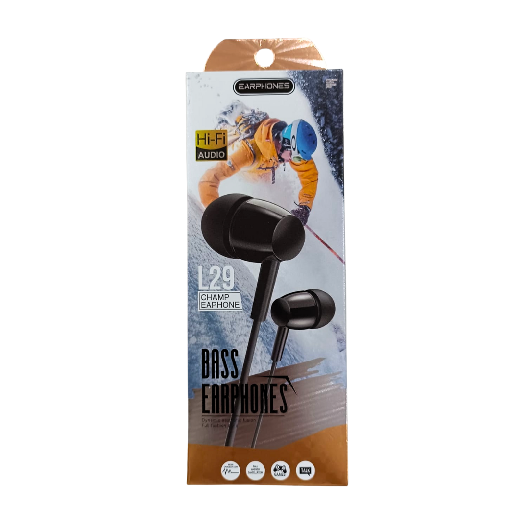 Bass Earphones Black