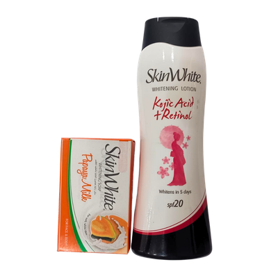 PROMO - Skin White Papaya Soap + Kojic Acid Lotion