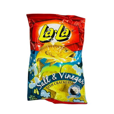 La-La Salt &amp; Vinegar Fish Crackers 100g