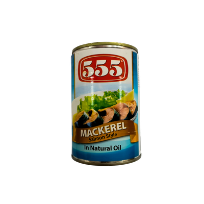 555 Mackerel Salmon Style in Natural Oil 425g