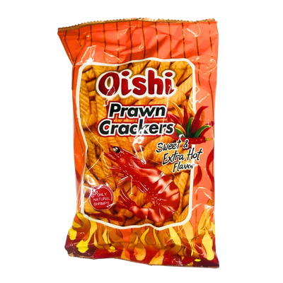 Oishi Prawn Crackers Sweet and Extra Hot Flavor 60g