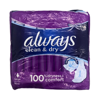 Always Cool &amp; Dry Maxi Thick Large 30pads with Wings