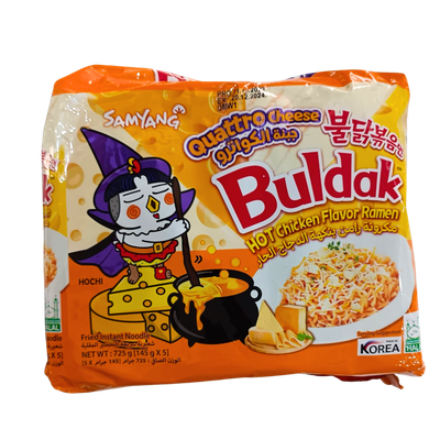 Samyang Buldak Quattro Cheese Hot Chicken Flavor Ramen (5pc)