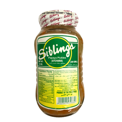 Siblings Papaya Pickles (Atchara) 340g