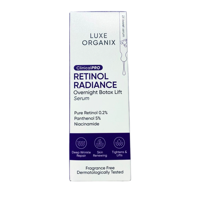 Luxe Organix Retinol Radiance Overnight Botox Lift Serum 30ml