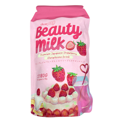 Dear Face Beauty Milk Glutathione Drink Strawberry 180g